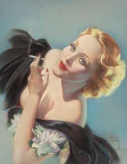 Alberto Vargas (American, 1896-1982)
 Marlene Dietrich, 1932
 Pastel on board
 26.5 x 20.25 in. (sight)
 Signed lower ri... | Heritage