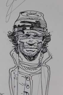 Colin Wilson + Jean Michel Charlier | Colin Wilson + J.M. Charlier - Opdrachttekening / Dédicace + tekst - Op losse A4 - Blueberry - (1985) | Catawiki