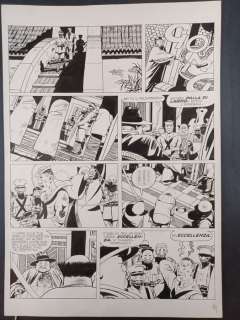 Attilio Micheluzzi | Rosso Stenton - Shanghai - Tavola #19 - Page volante - Exemplaire unique | Catawiki