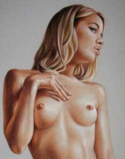 Sly | Sly - Original drawing in colour - Nude woman - Size: 31 x 42 cm. - (2021) | Catawiki
