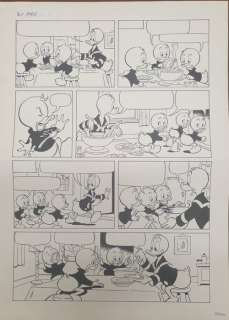 Walt Disney | Erik Nielsen - Tavola Originale - D2085 - Donald Duck - Fastidious Kids - Exemplaire unique - (1977) | Catawiki