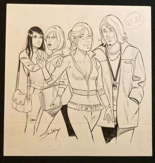Sidney | Julie, Claire, Cécile - Dessin original de la couverture N° 22 "Ainsi sont-elles" - (2007) | Catawiki