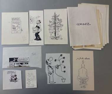 Wolinski / Willem / Divers Auteurs | Wolinski / Willem / divers auteurs - 28x Dessin original - Caricature / presse | Catawiki