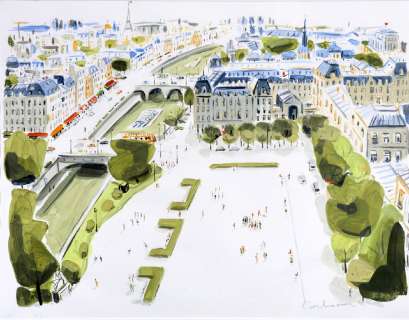 Corbasson (Dominique) | Le Parvis de Notre-Dame, illustration Ã  l’aqu… | Millon