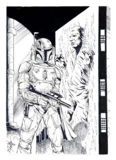 Boba Fett Sketch by Ron Wilson | mycomicshop.com