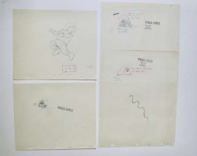 Belvision Studioâ´s | HergeÂ´s Tin Tin "Destination Moon" - Set + Bundle + 5 x Original Animation Production Drawing - Exemplaire unique - (1957/1957) | Catawiki