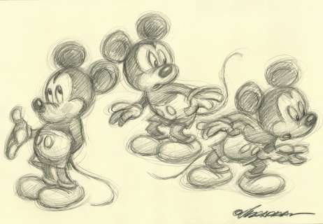 Joan Vizcarra | Mickey Mouse Model Sheet - What’s Up? - Original Study Drawing - Joan Vizcarra - Pencil Artwork | Catawiki