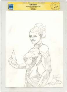 Captain Marvel Sketch by Keith Williams CGC SS | mycomicshop.com