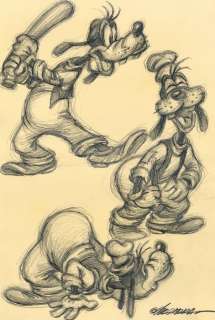 Joan Vizcarra | Goofy Model Sheet - Moods - Original Study Drawing - Joan Vizcarra - Pencil Artwork | Catawiki