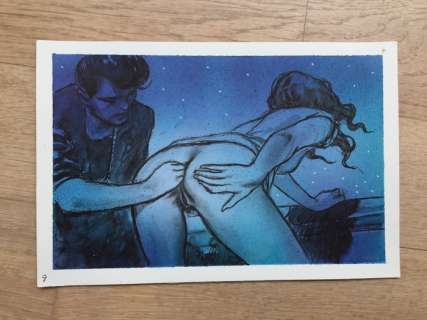 Milo Manara | Milo Manara - original artwork "Nocturno 9" - Page volante | Catawiki