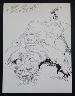 Chéret | Chéret, André - Dessin original dédicacé - Rahan - (1998) | Catawiki