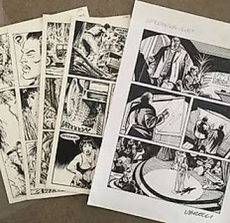 Maurizio Dotti / Busticchi-Paes- Paesani / Gino Vercelli - Mister NO / Dampyr / Nathan Never - 5 tavole originali : 3 Mister NO + 1 Dampyr + 1 Nathan Never