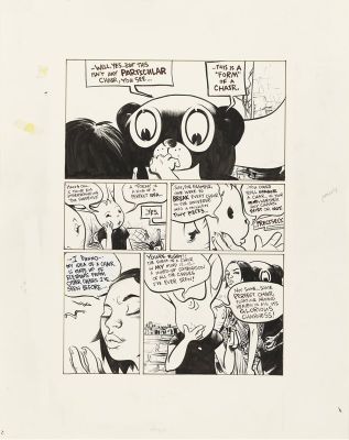 Paul Pope | THB: Mek-Power 6D, The New School of Athens, Page 5, 2001 | Philippe Labaune Gallery