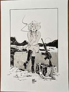 Nicolas Petrimaux | Petrimaux, Nicolas - Groot formaat originele tekening voor Galerie Glénat - Il faut flinguer Ramirez / Jagen op Ramirez - (2021) | Catawiki