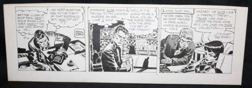 Frank Robbins - Johnny hazard daily strip - think-tank blindfolded - 6/20/1969 signed