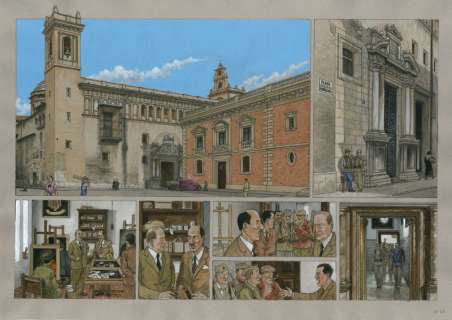 Agustín Ferrer | Dibujo original de Agustín Ferrer, de su obra «Plan de huida». | Yojimbo Cómics