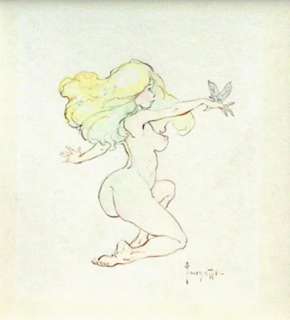 165: Frazetta watercolor nude 1980 original art | Russ Cochran