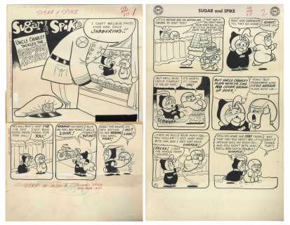 Sheldon Mayer Original Hand-Drawn ’’Sugar and Spike’’ Comic Book -- Complete Issue of 28 Pages From the February-March 1960 Issue #27 -- Valentine’s Day Theme | Nate Sanders