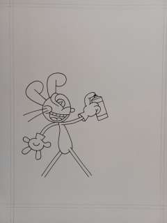 Massimo Mattioli | Massimo Mattioli - Pinky Writer - Page volante - Exemplaire unique | Catawiki