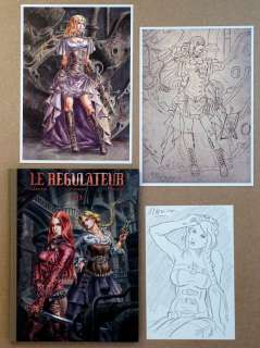 Corbeyran / Moreno | Le Régulateur T6 - Nyx + 2x ex-libris + dessin original - C - TL - Cartonné - (2014) | Catawiki