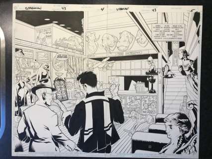 Tony Harris | Starman #43 - page 4/5 - Original double page spread by Tony Harris (1998) | Catawiki