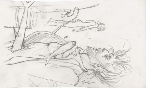 Enki Bilal | GRAPHITE IN PROGRESS 3 – Dessin original 18 | Galerie Barbier