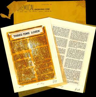 THREE TIME LOSER, WAR AGAINST CRIME #5, 3 Pc. Collection (Feb-Mar 1949) | Russ Cochran