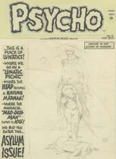 140: Jones Psycho #12 cover prelim original comic art | Russ Cochran