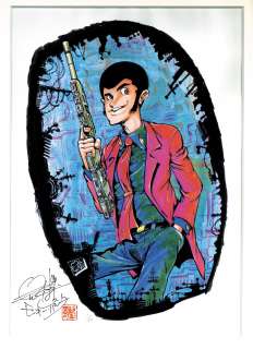 Monkey Punch Hand Signed Color Reproduction Illustration Lupin The 3rd | Mandarake (Big Web)