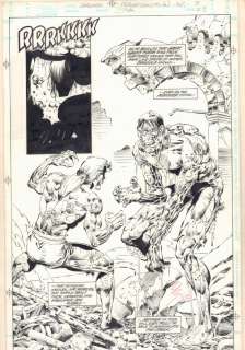 Armando Gil, Claude St. Aubin - the frankenstein dracula war #3 p. 23 - frankenstein vs. Dracula splash - 1995 signed