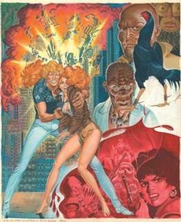 Malik - Johnny Paraguay  Gouache pour ce très grand dessin de ce héros paru