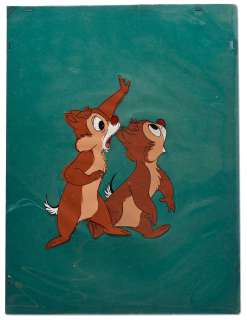 Large Disney Cel of ’’Chip ’n’ Dale’’ Screen-Used in a Disney Film | Nate Sanders