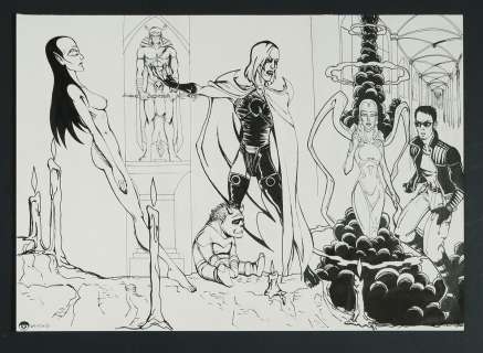 Raven and Goth in the Shrine of Trigon Commission by Luciano Vecchio | mycomicshop.com