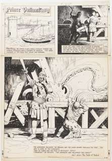 John Cullen Murphy ’’Prince Valiant’’ Sunday Comic Strip Original Artwork -- #1988 Dated 16 March 1975 | Nate Sanders