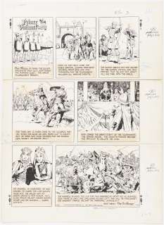 John Cullen Murphy ’’Prince Valiant’’ Sunday Comic Strip Original Artwork -- #2160 Dated 2 July 1978 | Nate Sanders