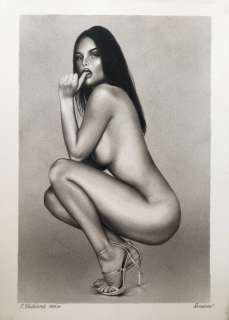 Ovsyanko, Juliana | Ovsyanko, Juliana - Original erotic art - Dry brush oil illustration - Size: 29,5 x 42 cm. - (2021) | Catawiki