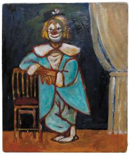 Shinji Nagashima Hand-Drawn Oil Painting Clown