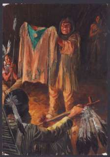 Kresse, Hans G. - Originele Illustratie in Kleur - Pep | Kresse, Hans G. - Originele illustratie in kleur - Pep - De Indiaanse opperhoofden en hun oorlogen - Wovaka De dans van de geesten - (1973) | Catawiki