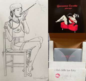 Giovanna Casotto | Giovanna Casotto - Original drawing + Portfolio (18/50) - Formaat: 18 x 24 cm. - Signed 3x - Page volante | Catawiki