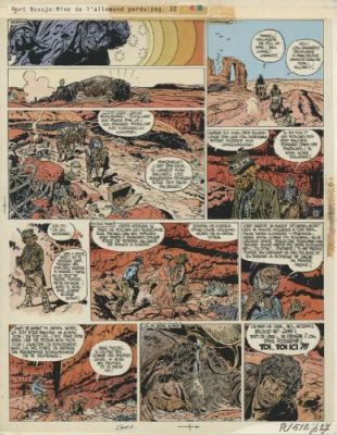 Jean Giraud | Blueberry, Tome 11 "La Mine de l’Allemand perdu", bleu de la planche 32 | Galerie 9ème Art