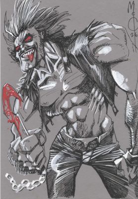 John McCrea | Lobo Drawing _ a4, 3/4 figure | John McCrea