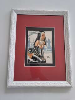 Meynet | Meynet, Félix - Pin-Up - Nonne Sexy - Encre de Chine et aquarelle | Catawiki