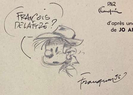 Franquin | Franquin, André - Dédicace Franquin dans: Spirou et Fantasio T5 - Les voleurs du Marsupilami - C - Première édition belge - (1954) | Catawiki