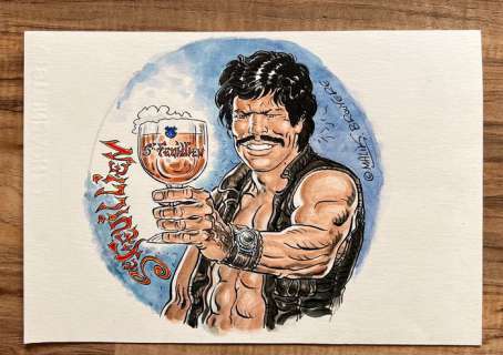 Malik | Malik - Dessin original couleur - Archie Cash - Saint Feuillien | Catawiki