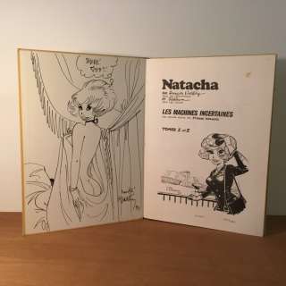 Walthéry, François | Natacha T8/T9 - Instantanés pour Caltech + Les Machines incertaines avec dédicace - Tirage de Tête - Cartonné - (1983) | Catawiki