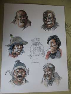 Hermann | Hermann - 7 dessins originaux sur 1 feuille - 7 personnages Bernard Prince | Catawiki