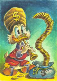 Joan Vizcarra | Uncle Scrooge, The Money Charmer - Original Painting - Joan Vizcarra - Acrylic Art - Original Artwork | Catawiki
