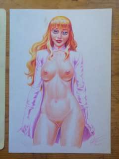 Size: 19 X 28 Cm. - Signed | Gambedotti, Atilio - 1 Original illustration -la suplente from "FLORA"+bosquejo - Page volante - (2022) | Catawiki