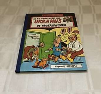 Willy Linthout / Servranckx Urbain - Urbanus 8 - De Proefkonijnen - linnen rug - Oplage 50 ex. + opdrachttekening - Cartonné - EO - (1986)