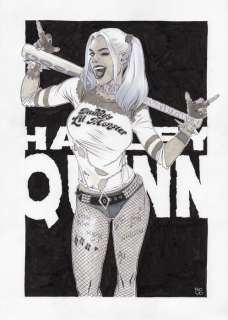 Lorenzo Bovo | Lorenzo Bovo - Harley Quinn - Page volante - Exemplaire unique | Catawiki